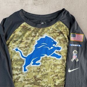 Nike Detroit Lions Salute To Service Shirt Mens Large Camo NFL On Field Dri-Fit